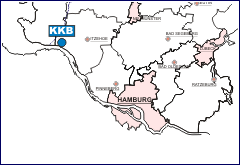Lageskizze Kernkraftwerk Brunsbüttel